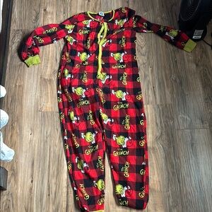Grinch women’s One Piece Pajama - Red and Black